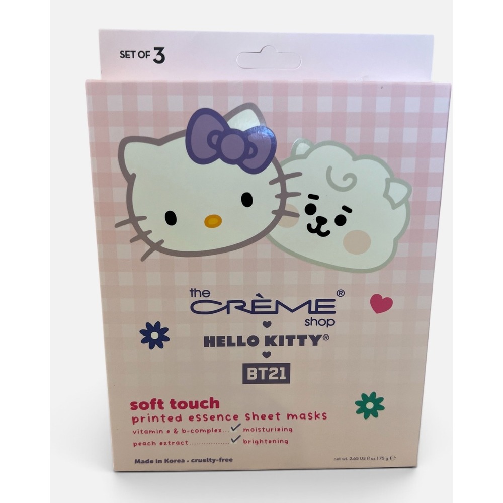 The Creme Shop Hello Kitty BT21 Soft Touch Printed Essence Sheet Masks Set of 3